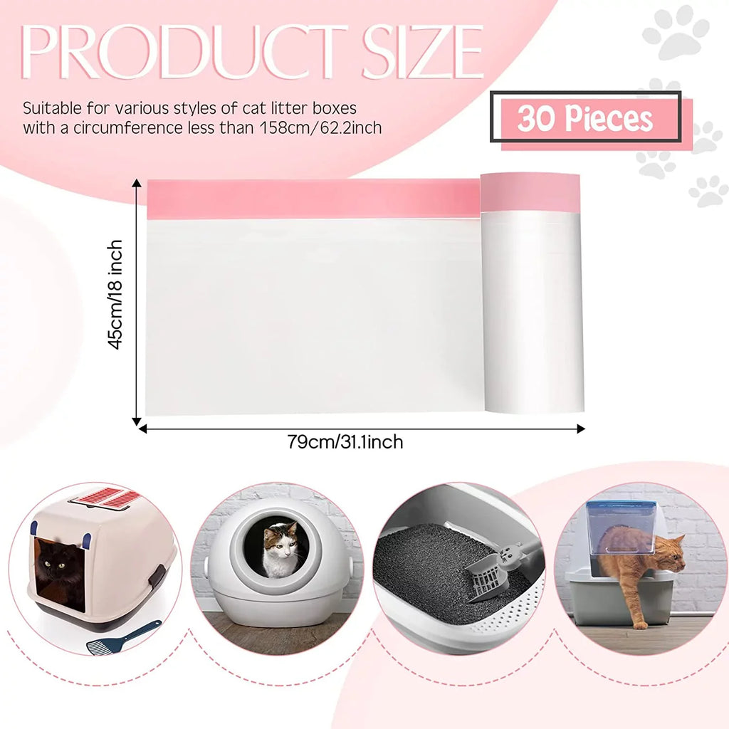 Cat Liners Heavy Litter Litter Box Home Litter Thick Litter Kitty 30-Count 31 Duty Kitty Liners in Times With Large Cat 18 Litter Bags x Liners Bags Drawstring Cat Pan Box Box