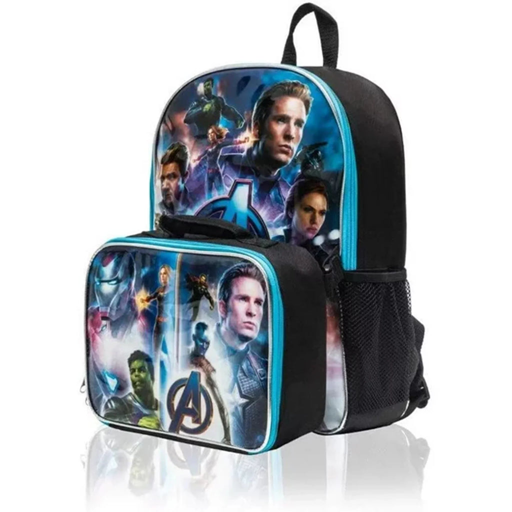 event Kids 15 with All Child Marvel Bag Lunch Multicolored for Overprinted Backpack Avengers inch