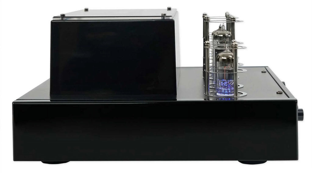 White Rockville Tube Receiver+(8) Theater LED Speakers Amp/Home 6.5" Ceiling