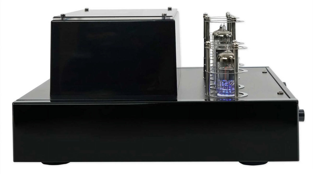 White Rockville Tube Receiver+(8) Theater LED Speakers Amp/Home 6.5" Ceiling