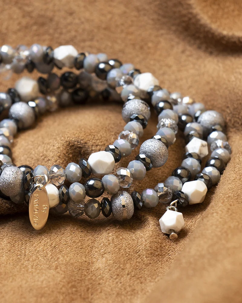 Design Gioconda Fabrizio & Memory Women Bracelet Howlite, for Women Positano white for By with Pearls Crystals