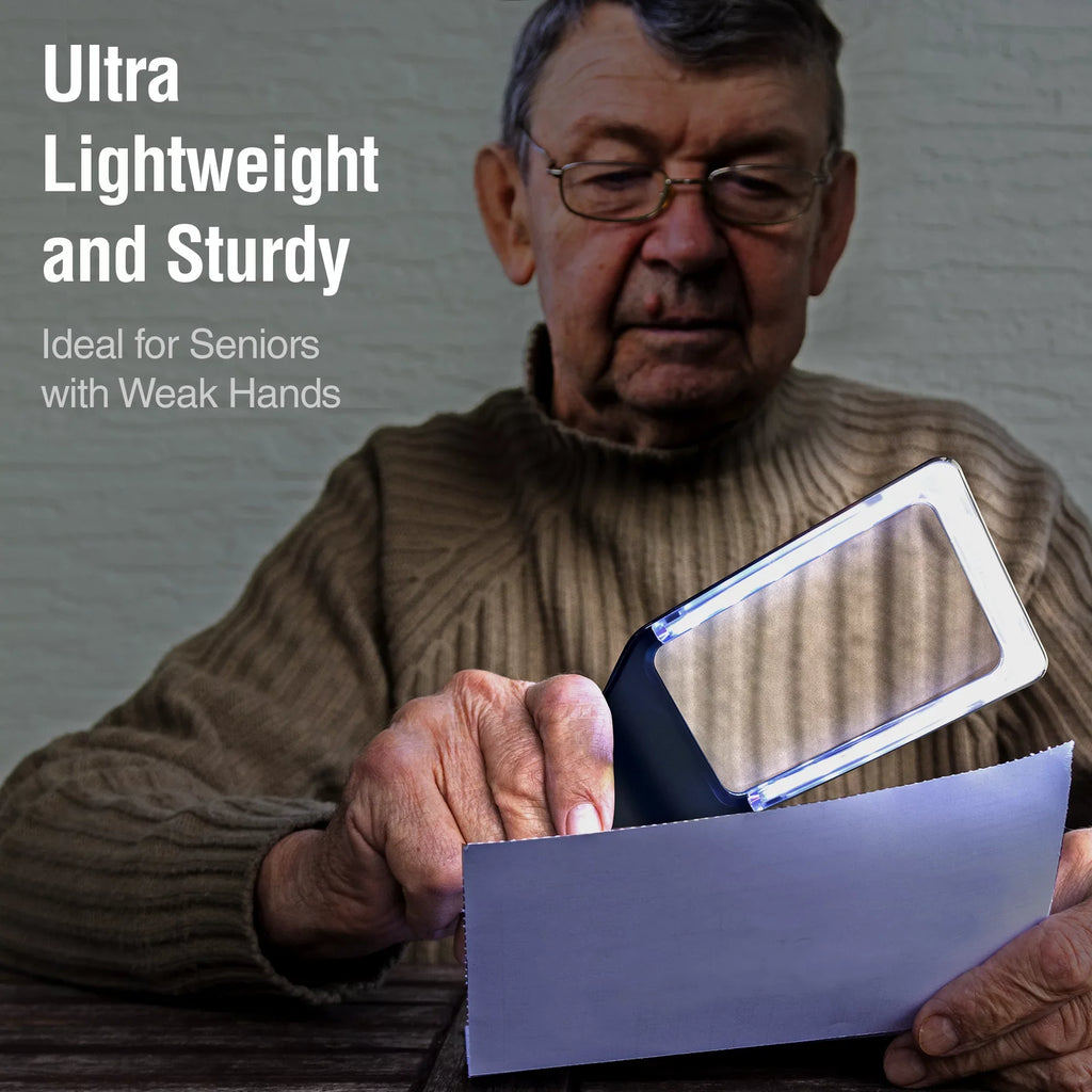 Magnifying Fully & Magnifier Vision Low 4X Dimmable Fonts, Large Reading Best Small for LEDs]-Evenly Area-The Macular Seniors, Lit Viewing Anti-Glare Degeneration [10 with Lighted Glass