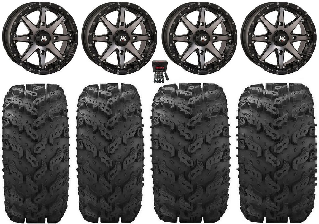26" 14" Commander Renegade Tires Defender Outlander Wheels HL10 Lifter Smoke Maverick Reptile High Can-Am