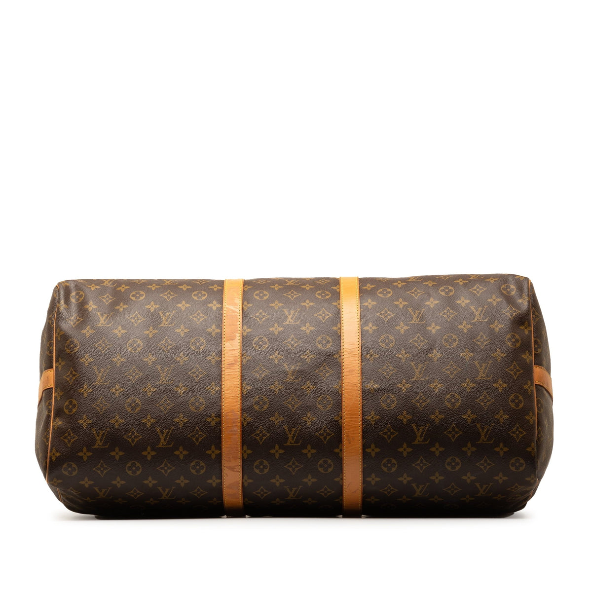 Monogram Authenticated Brown Pre-Owned Bandouliere WeekenderBag Travel 60 Keepall Bag (Good) Unisex Canvas