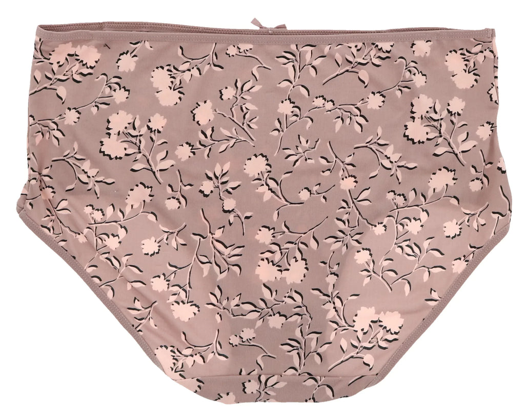 Brief Rise Delta High dimension (Large, Floral Classic Intimates Panties Pink Dots) Plus Sexy Burke (5Pr) Women's