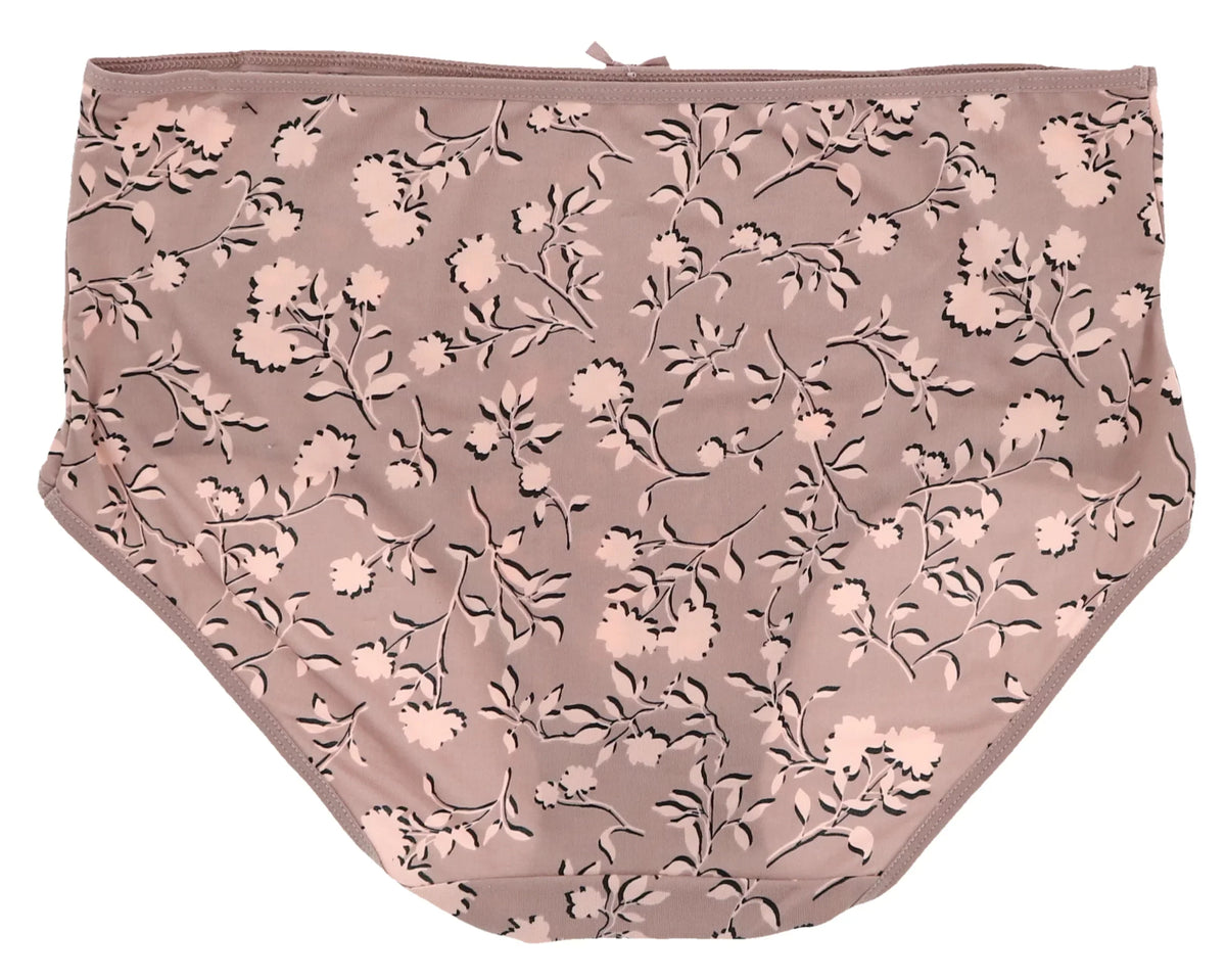 Brief Rise Delta High dimension (Large, Floral Classic Intimates Panties Pink Dots) Plus Sexy Burke (5Pr) Women's