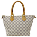Azul White Damier Used Bag Handbag N51186 Authenticated Gray Tote Ladies Saleya PM