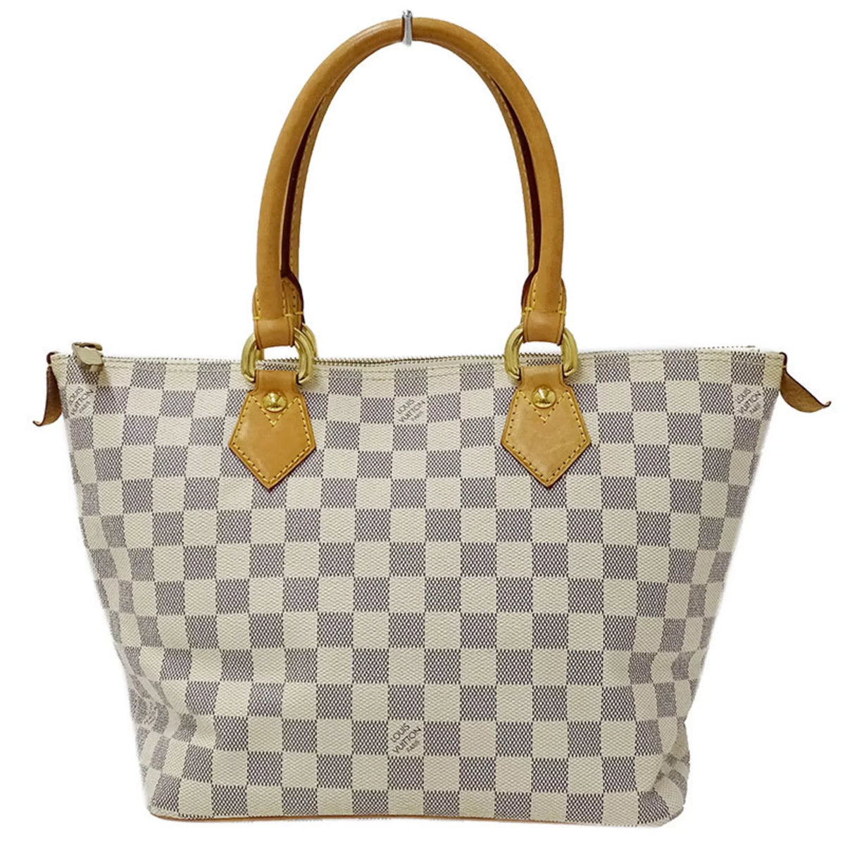 Azul White Damier Used Bag Handbag N51186 Authenticated Gray Tote Ladies Saleya PM